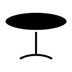 Vector Design Glass Dining Table Icon Style