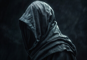 A ghost in the dark with fog