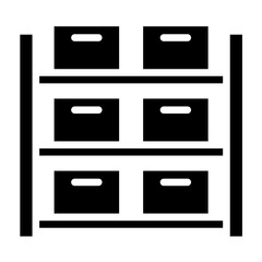 Vector Design Shelving System Icon Style