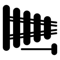 xylophone  glyph  icon vector illustration isolated on white background