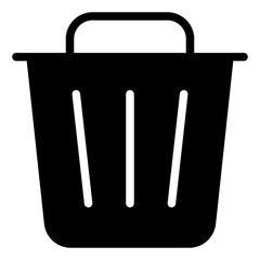 trash glyph  icon vector illustration isolated on white background