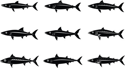 Fish icon seafood or farm water animal isolated flat design vector illustration