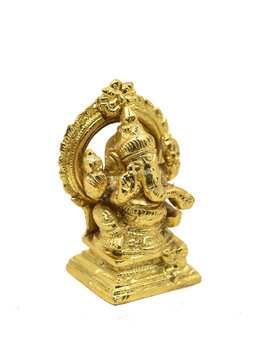 recommend clip art: golden ganesha statue isolated on white background with clipping path.