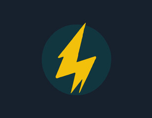 Power - lightning. Icon for design. Easily editable