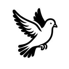Fototapeta premium Dove of peace icon. Flying bird. The concept of peace.