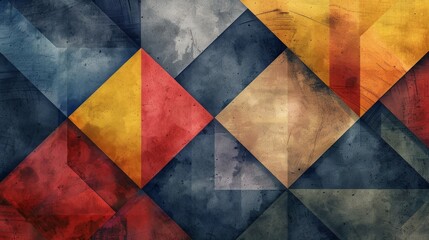 Watercolor geometric blocks