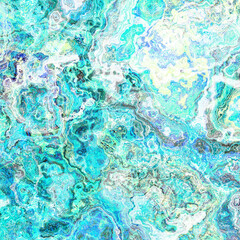 Abstract Marble texture. Fractal digital Art Background. High Resolution. Turquoise texture. Can be used for background or wallpaper