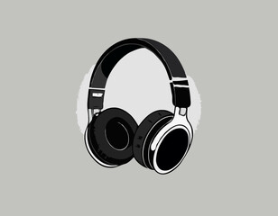 Headphones with music playing loud