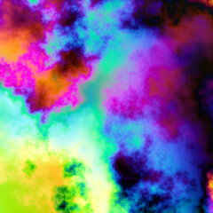 Abstract colorful wavy groovy psychedelic background