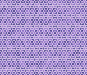 Pattern of geometric shapes. Simple hexagon pattern with inner solid cells. Purple color tones. Regular hexagon shapes. Seamless pattern. Tileable vector illustration.