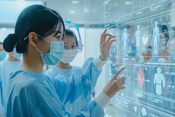 Chinese Doctors Using Digital Interface to Review Medical Information