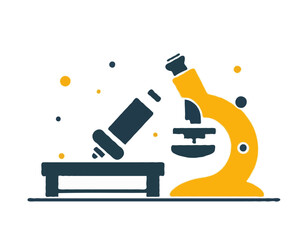 Microscope solid icon. Scientific microscope glyph style pictogram on white background. Pharmacy and science research tool for mobile concept and web design. Vector graphics