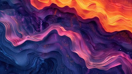 Abstract wavy pattern in vibrant colors