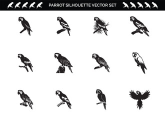 Parrot Silhouette Vector Illustration