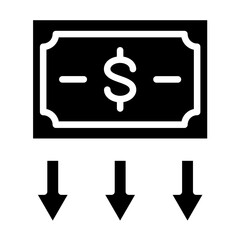 Vector Design Depreciation Icon Style