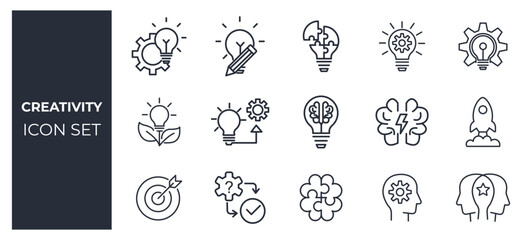 Creativity icon set