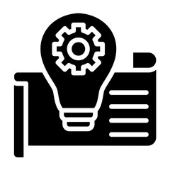 Vector Design Innovation Blueprint Icon Style