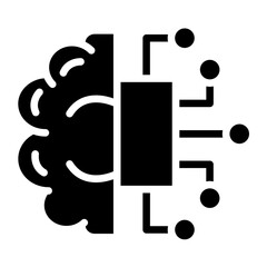 Vector Design AI Brain Icon Style