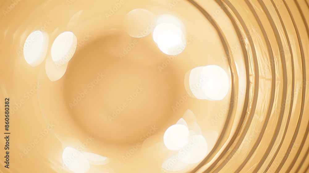 Leinwandbilder abstract blurred soft cream background with circle lantern for design concept : generative ai