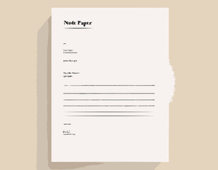 Note paper with text