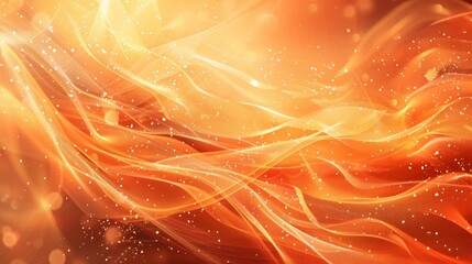 Abstract orange background with shimmering lines