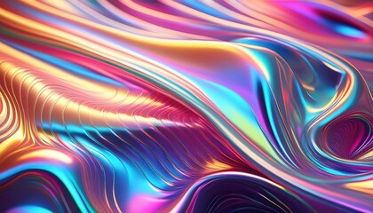 Holographic Reflective Fabric Texture with Motion Blur Effect Background