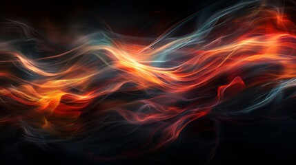 Fototapeta premium Abstract fiery waves