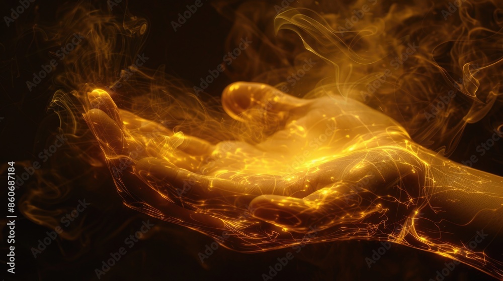 Poster A person's hand holds a mysterious glowing object in this intimate scene