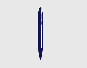 Ballpoint pen isolated vector silhouett