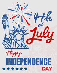 Stars, Stripes, and Celebration: Happy Independence Day - 4th July