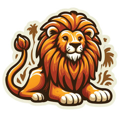 Naklejka premium Lion sticker