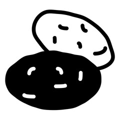 potato  glyph  icon vector illustration isolated on white background