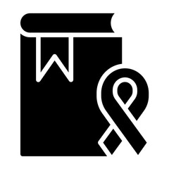 Vector Design Cancer Book Icon Style