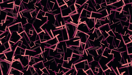 Abstract geometric seamless pattern with soft pink lines on a dark background