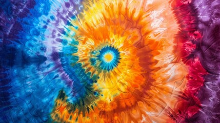 Vibrant tie dye fabric