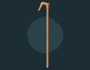 Elegant wooden walking stick, cane