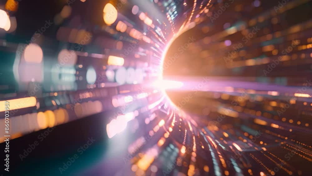 Poster a dynamic abstract background with vibrant lights and blurred streaks creating a visually captivatin
