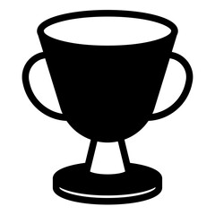 trophy glyph icon vector illustration isolated on white background