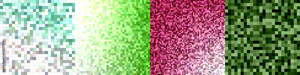 Poster abstract square mosaic pattern background set