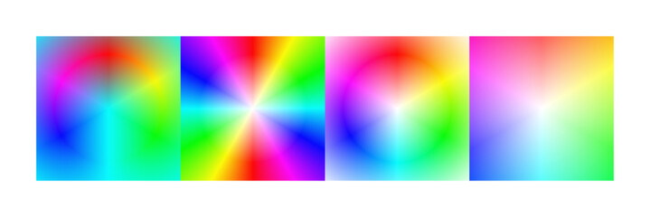 Gradient rainbow background set