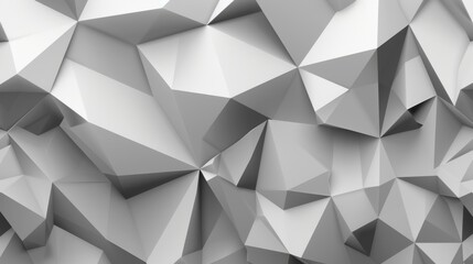 Obraz premium This image showcases a modern background featuring gray polygonal shapes intricately arranged to create a sense of depth and artistic expression, perfect for contemporary designs.