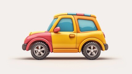 Fototapeta premium Cartoon car icon for web design