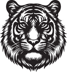 tiger head vector art design