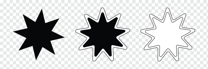 Obraz premium bahai glyph icon