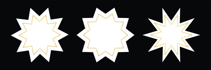 Fototapeta premium star design Bahai star icon. Bahai linear symbol.