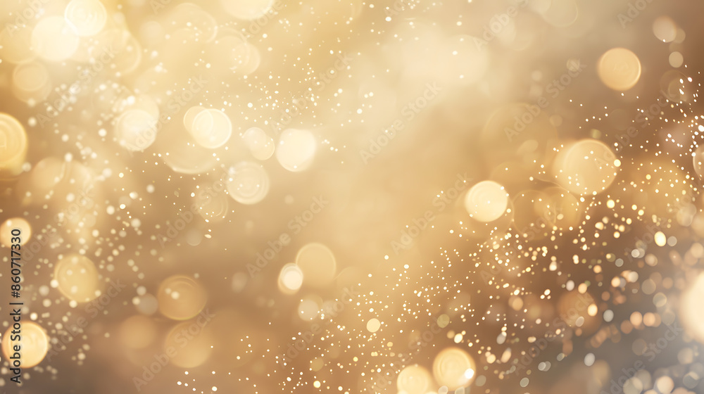 Poster Elegant beige bokeh abstract background Delicate blurred wallpaper texture Template with defocused bokeh lights and copy space for business website design Banner social media advertisi : Generative AI