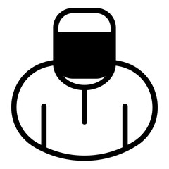 muslim  glyph  icon vector illustration isolated on white background