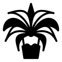 date palm  glyph  icon vector illustration isolated on white background