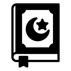 Qur’an  glyph  icon vector illustration isolated on white background
