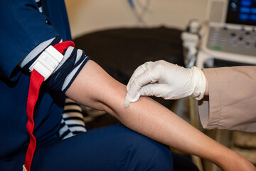 Detailed view of syringes used in the hospital environment
